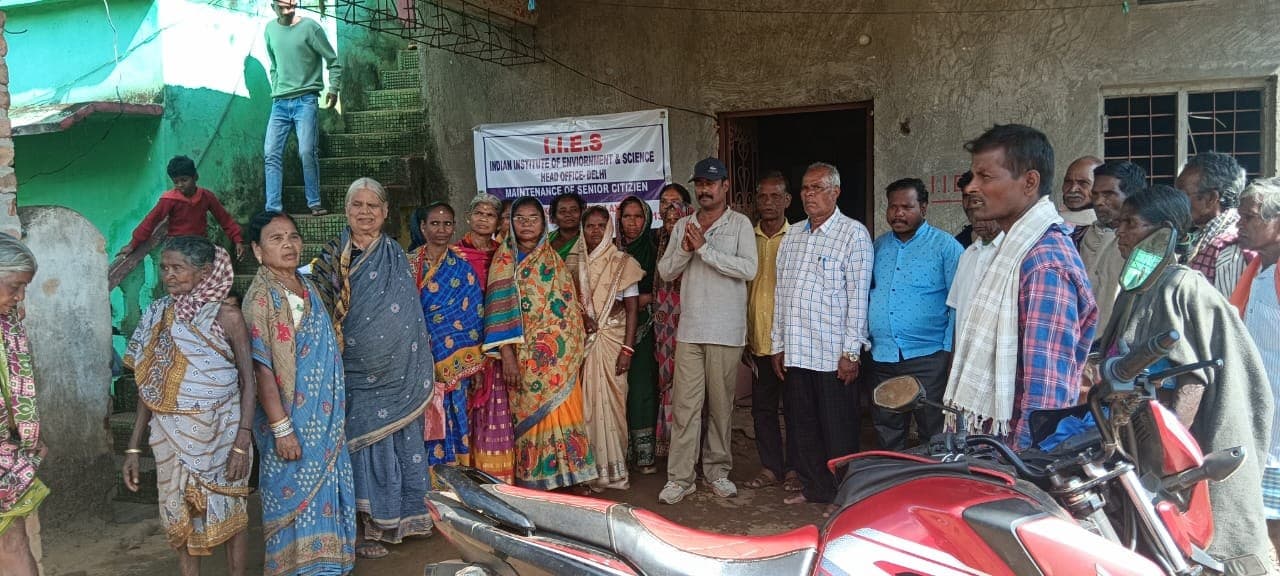 IIES staff and village residents gathered for a senior citizens programme